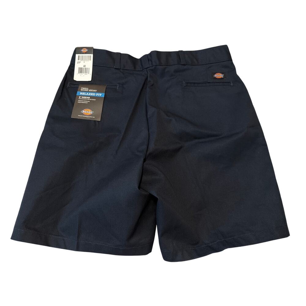 NWT Dickies Relaxed Fit Twill Work Shorts - 8" Inseam - Navy Blue - Size 40